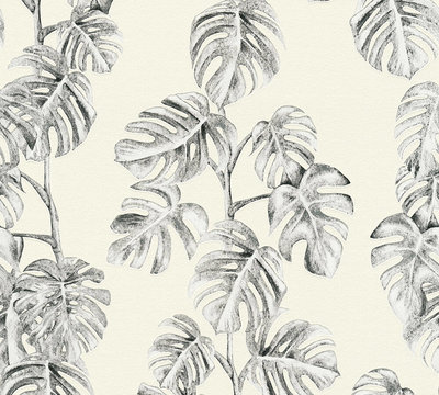 AS Creation Greenery 37281-2 | 372812 - Creme / Grijs
