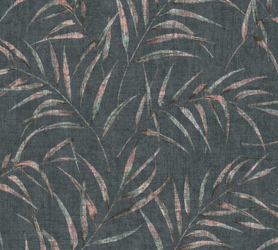 AS Creation Greenery 37335-5 | 373355 - Zwart / Roze