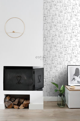 Esta Home Black & White 139145 (*Gratis Lijm Actie) - Zwart Wit