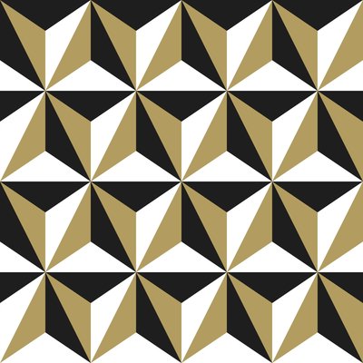 Esta Home Black & White 139118 (With a splash of gold) (*Gratis Lijm Actie) - Zwart - Goud
