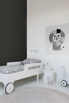 Esta Home Black & White 139128 (With a splash of gold) (*Gratis Lijm Actie) - Zwart - Goud