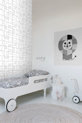 Esta Home Black & White 139142 (*Gratis Lijm Actie) - Zwart Wit