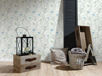AS Creation Colibri 36623-1 - Blauw / Groen