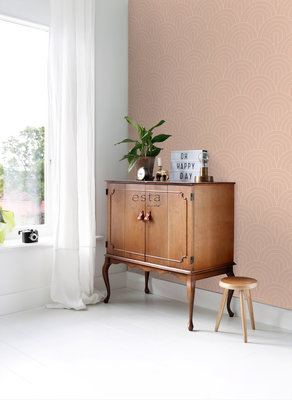 Esta Art Deco 139218 (*Gratis Lijm Actie) - Terracotta - Roze - Oranje