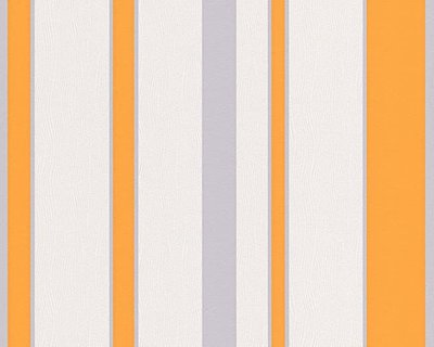 AS Creation Esprit Kids 3 oranje grijs wit strepen behang