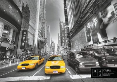 AG Design Fotobehang Yellow Cabs FTS1310