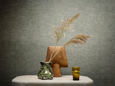 BN Wallcoverings Grounded / Linen Stories 220661 - Groen