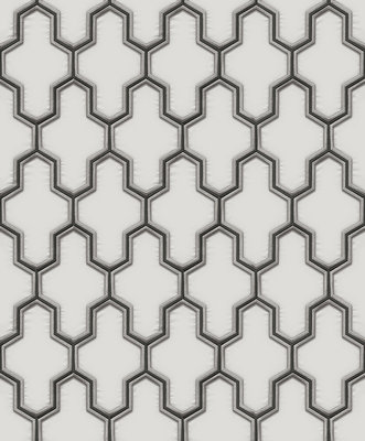 Dutch Wallcoverings Wall Fabric geometric white/black  WF121024