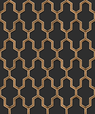 Dutch Wallcoverings Wall Fabric geometric black  WF121025