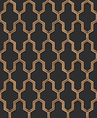 Dutch Wallcoverings Wall Fabric geometric black WF121025