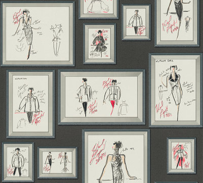 AS Creation Karl Lagerfeld Sketch 37846-1 / 378461 - Grijs