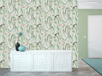 Dutch Wallcoverings Eden Flamingo / Reiger M374-04