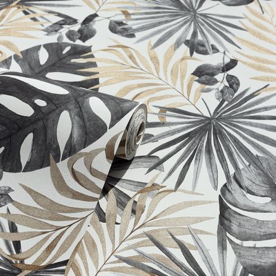 Arthouse Jungle Wall Black & Gold 297105