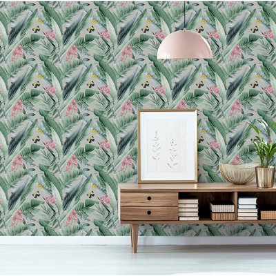 Arthouse Lush Tropical Grey Multi 909404