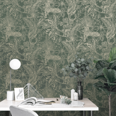 Sumatraanse behang Groen / Gold Holden 65761
