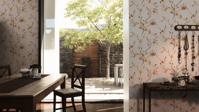 AS Creation Desert Lodge 38520-2 / 385202 Wit Bloemen