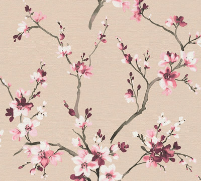 AS Creation Desert Lodge 38520-3 / 385203 Roze Bloemen