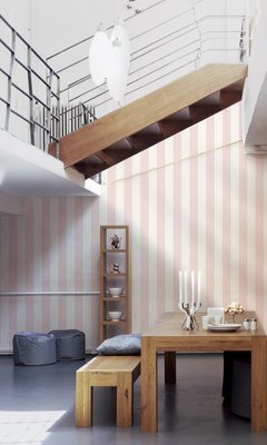 AS Creation Trendwall 2 -  38101-3 - 381013 Roze Streep / Wit