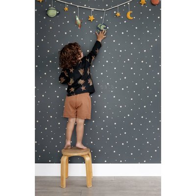 Esta Home Forest Friends Glow In The Dark Sterren Behang 139262 Donkerblauw