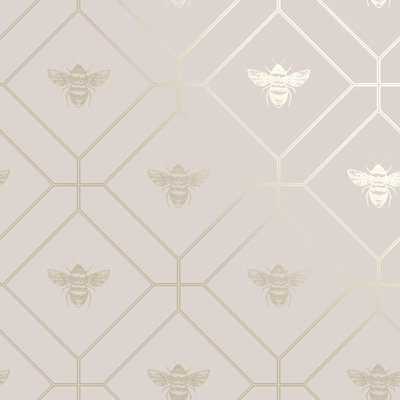 Dutch Wallcoverings Imaginarium II 13083 Roze + Goud Metallic