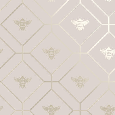 Dutch Wallcoverings Imaginarium II 13083 Roze + Goud Metallic