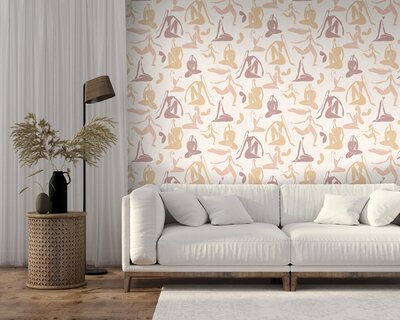 Dutch Wallcoverings Arty M476-03 Beige - oudroze - oker