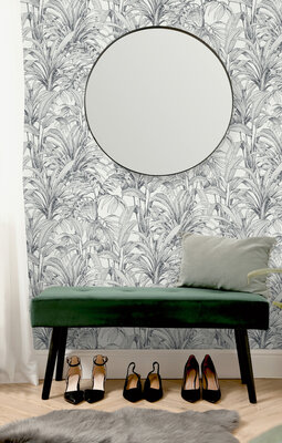 Dutch Wallcoverings Asperia A51401 wit - zwart