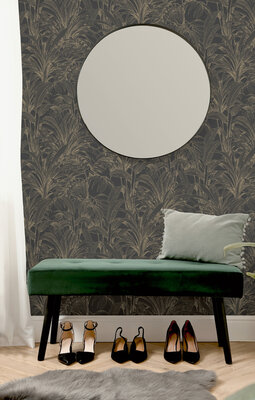 Dutch Wallcoverings Asperia A51403 zwart - zilver