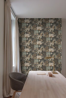 Dutch Wallcoverings Asperia A54801 groen - goud