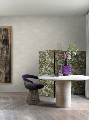 Dutch Wallcoverings Asperia A55402 beige - zilver