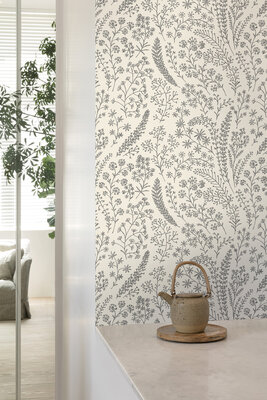 Dutch Wallcoverings Asperia A58701 wit - zwart