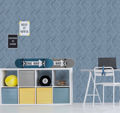 Dutch Wallcoverings Loft M414-01 Blauw