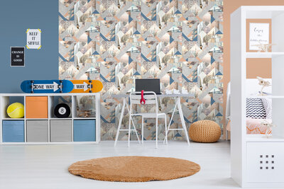 Dutch Wallcoverings Loft M510-05 Beige - roze - blauw