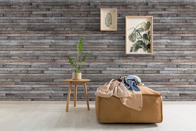 Dutch Wallcoverings One Roll One Motif A34801 Horizontal Wood