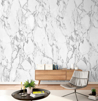 Dutch Wallcoverings One Roll One Motif A52501 White Marble