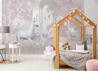 Walltastic Wall Mural Forest Unicorn 46931-6P