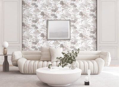 Dutch Wallcoverings Tapestry TP422701 Lotus Pond Grijs