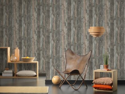 AS Creation Decoworld behang 95405-2 Verweerd Sloophout - Grijs