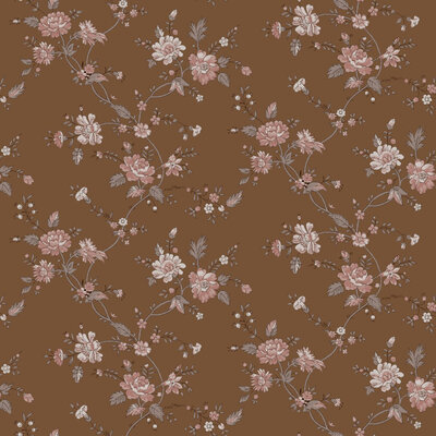 Esta Home Vintage Flowers bruin 139286 (*Gratis Lijm Actie) - Bruin