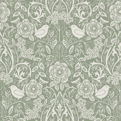 Esta Home Vintage Flowers groen 139293 (*Gratis Lijm Actie) - Groen