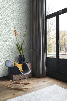 Esta Home Vintage Flowers groen 139329 (*Gratis Lijm Actie) - Groen