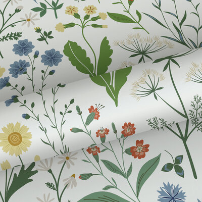 Esta Home Vintage Flowers wit - meerkleurig 139390 (*Gratis Lijm Actie) - Wit - Multicolour