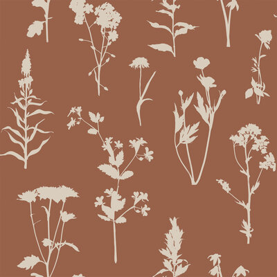 Esta Home Vintage Flowers terracotta 139396 (*Gratis Lijm Actie) - Terracotta