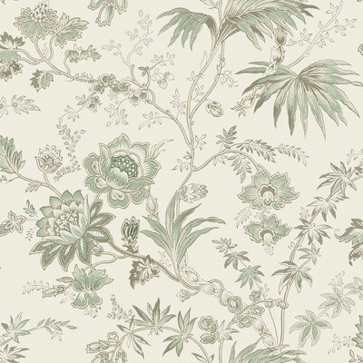 Esta Home Vintage Flowers beige - groen 139400 (*Gratis Lijm Actie) - Groen - Beige