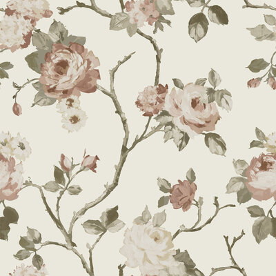 Esta Home Vintage Flowers wit - roze 139406 (*Gratis Lijm Actie) - Wit - Roze