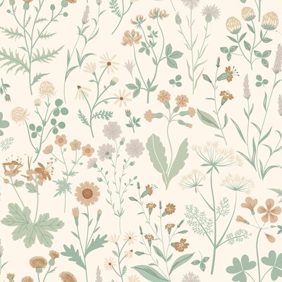 Esta Home Vintage Flowers wit - meerkleurig 139481 (*Gratis Lijm Actie) - Wit - Multicolour