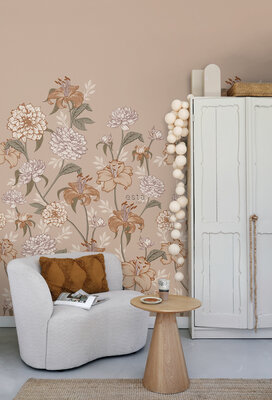 Esta Home Vintage Flowers terracotta - roze 159210 (*Gratis Lijm Actie) - Terracotta - Roze