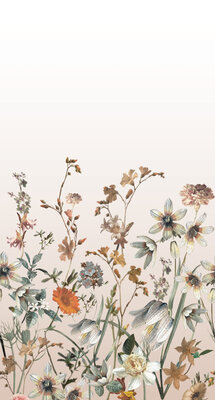 Esta Home Vintage Flowers beige - meerkleurig 159211 (*Gratis Lijm Actie) - Multicolour - Beige