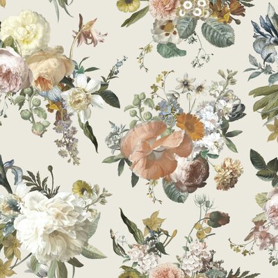 Esta Home Vintage Flowers beige - meerkleurig 139544 (*Gratis Lijm Actie) - Multicolour - Beige