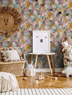 Dutch Wallcoverings Dream Catcher Animal Kingdom Roze 13070